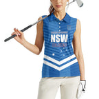 NSW Blues Rugby Custom Women Sleeveless Polo Shirt 2026 State of Origin