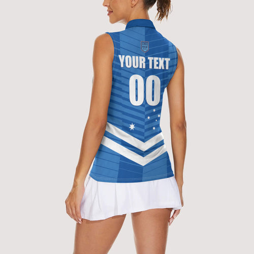 NSW Blues Rugby Custom Women Sleeveless Polo Shirt 2026 State of Origin