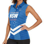 NSW Blues Rugby Custom Women Sleeveless Polo Shirt 2026 State of Origin