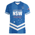 NSW Blues Rugby Custom Women V-Neck T-Shirt 2026 State of Origin