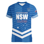 NSW Blues Rugby Custom Women V-Neck T-Shirt 2026 State of Origin