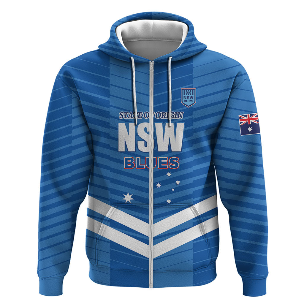 NSW Blues Rugby Custom Zip Hoodie 2026 State of Origin
