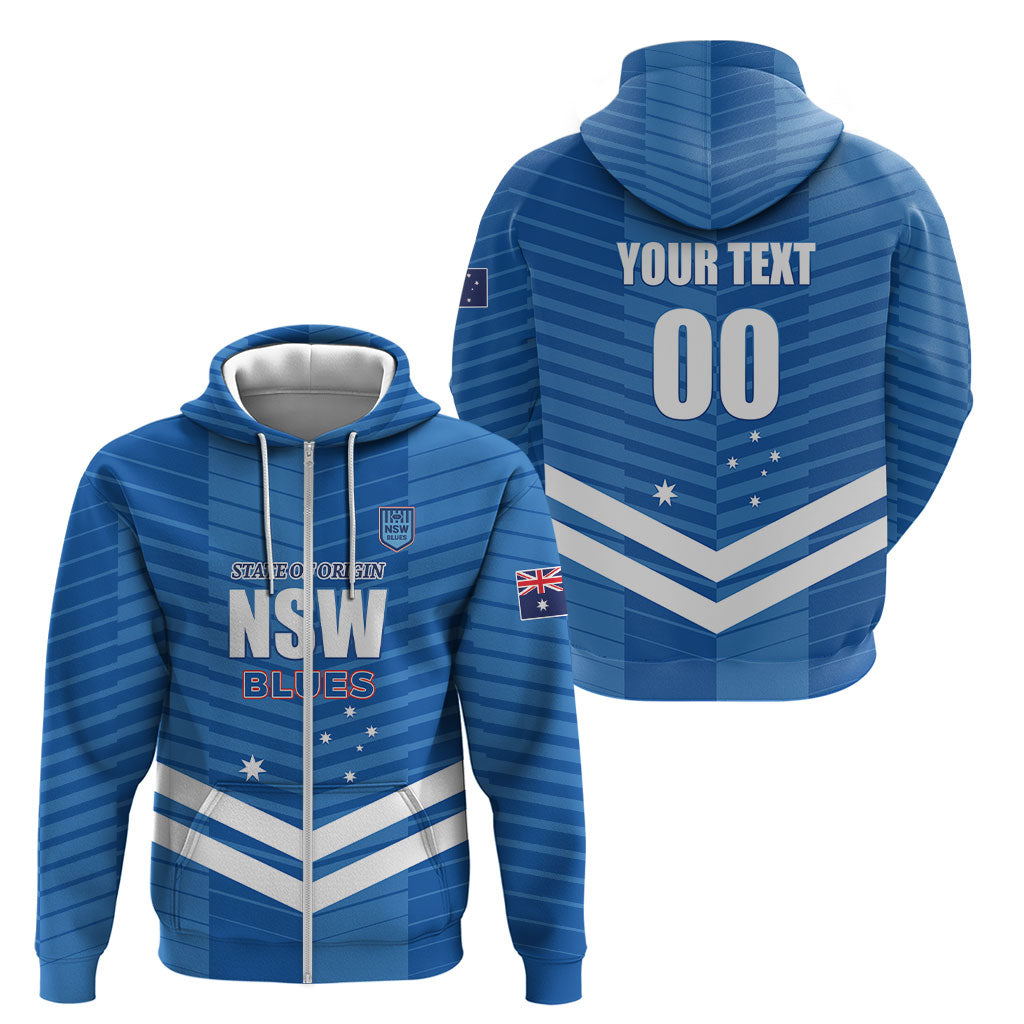 NSW Blues Rugby Custom Zip Hoodie 2026 State of Origin