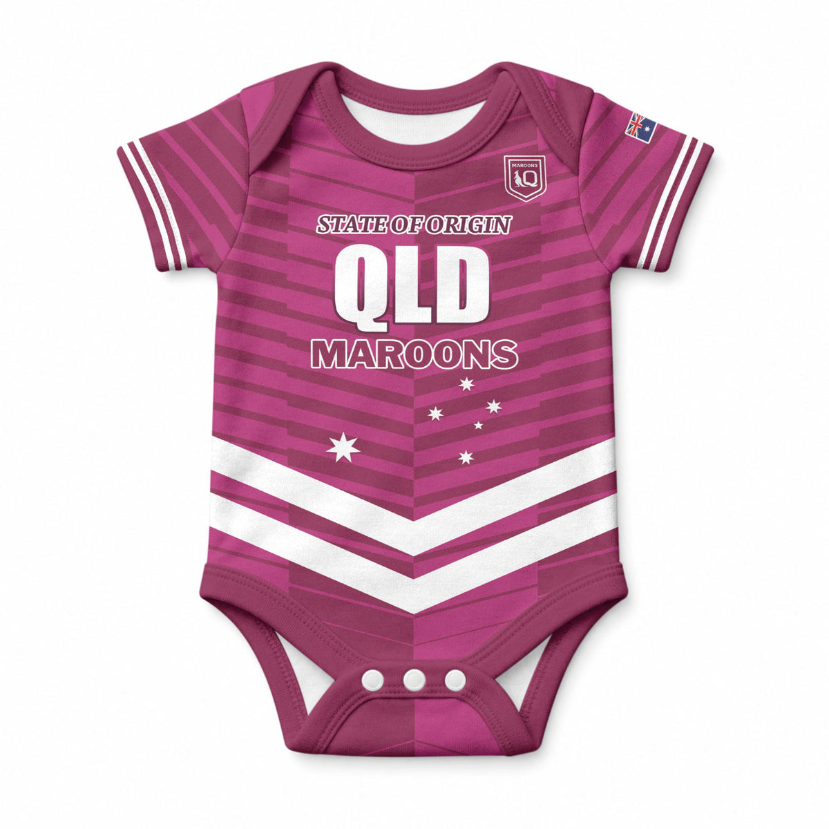 QLD Maroons Rugby Custom Baby Onesie 2026 State of Origin