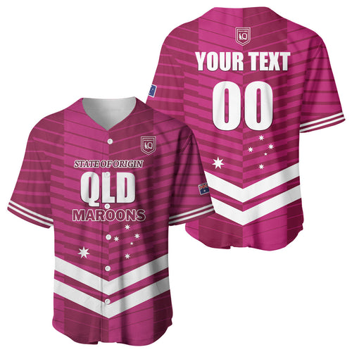 QLD Maroons Rugby Custom Baseball Jersey 2026 State of Origin