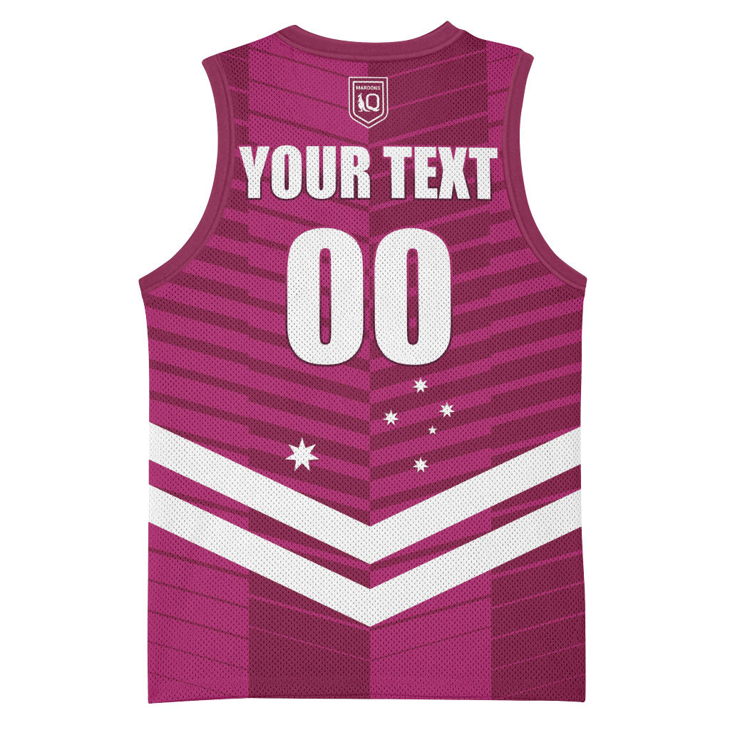 QLD Maroons Rugby Custom Basketball Jersey 2026 State of Origin