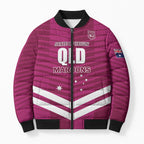 QLD Maroons Rugby Custom Bomber Puffer Jacket 2026 State of Origin