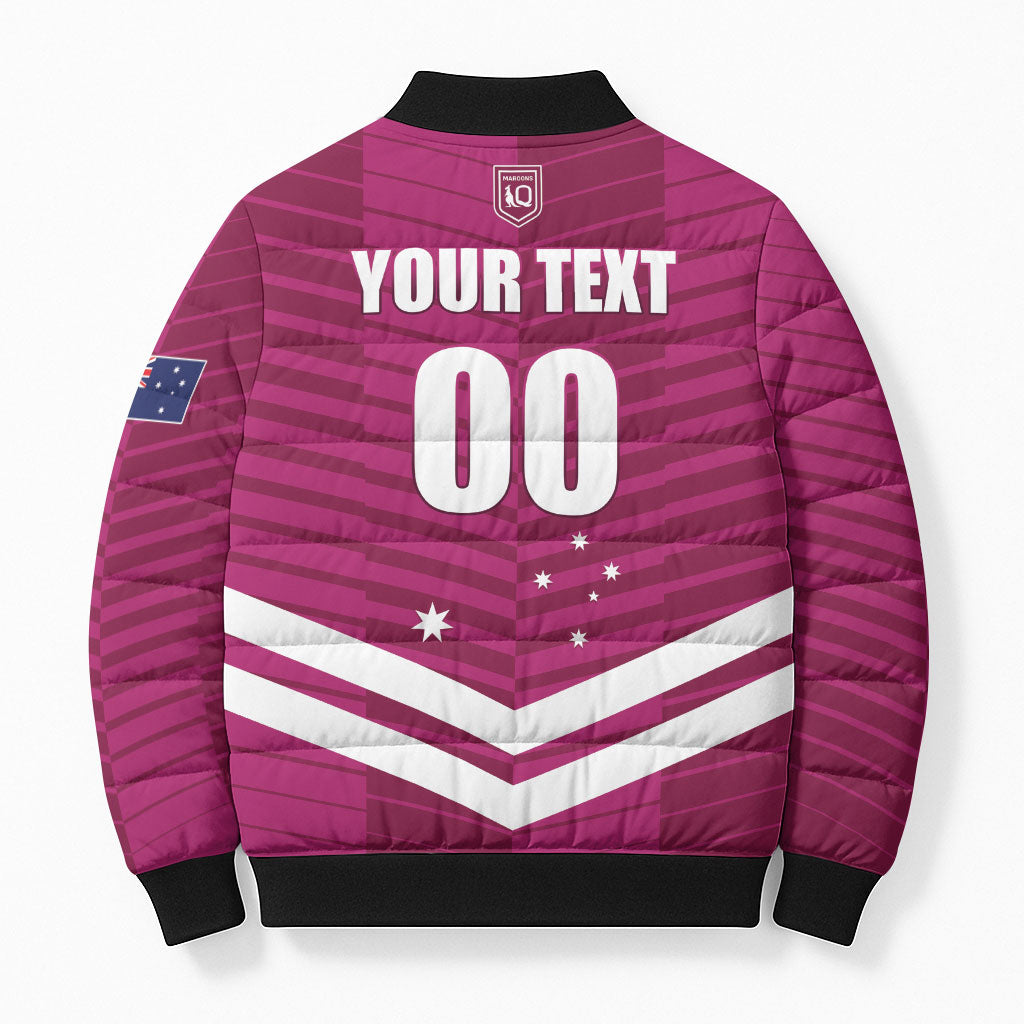 QLD Maroons Rugby Custom Bomber Puffer Jacket 2026 State of Origin