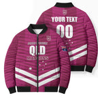 QLD Maroons Rugby Custom Bomber Puffer Jacket 2026 State of Origin