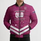 QLD Maroons Rugby Custom Bomber Puffer Jacket 2026 State of Origin
