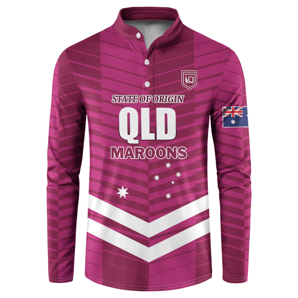 QLD Maroons Rugby Custom Button Sweatshirt 2026 State of Origin
