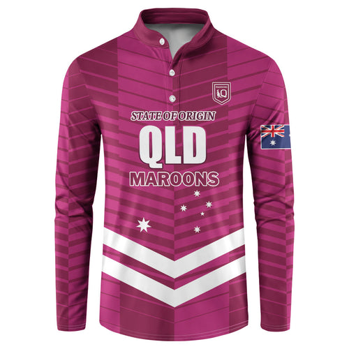 QLD Maroons Rugby Custom Button Sweatshirt 2026 State of Origin