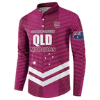 QLD Maroons Rugby Custom Button Sweatshirt 2026 State of Origin
