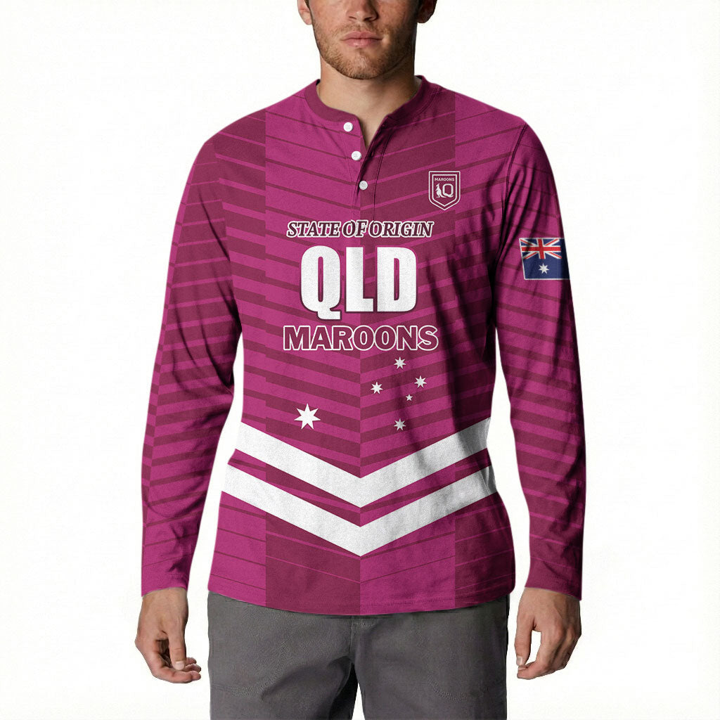 QLD Maroons Rugby Custom Button Sweatshirt 2026 State of Origin