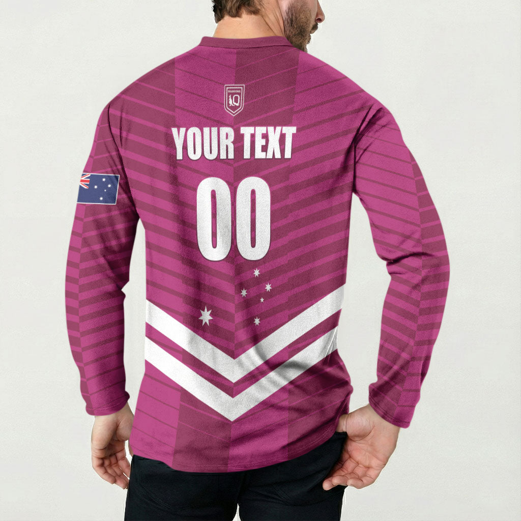 QLD Maroons Rugby Custom Button Sweatshirt 2026 State of Origin