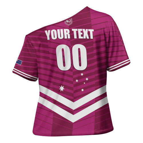 QLD Maroons Rugby Custom Cross Shoulder Shirt 2026 State of Origin