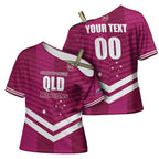 QLD Maroons Rugby Custom Cross Shoulder Shirt 2026 State of Origin