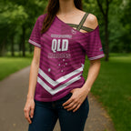 QLD Maroons Rugby Custom Cross Shoulder Shirt 2026 State of Origin