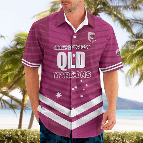 QLD Maroons Rugby Custom Hawaiian Shirt 2026 State of Origin