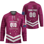 QLD Maroons Rugby Custom Hockey Jersey 2026 State of Origin