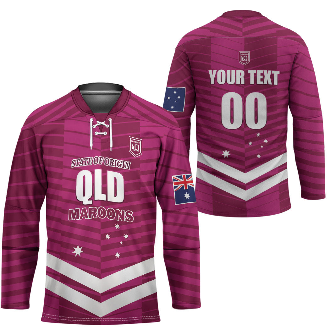 QLD Maroons Rugby Custom Hockey Jersey 2026 State of Origin
