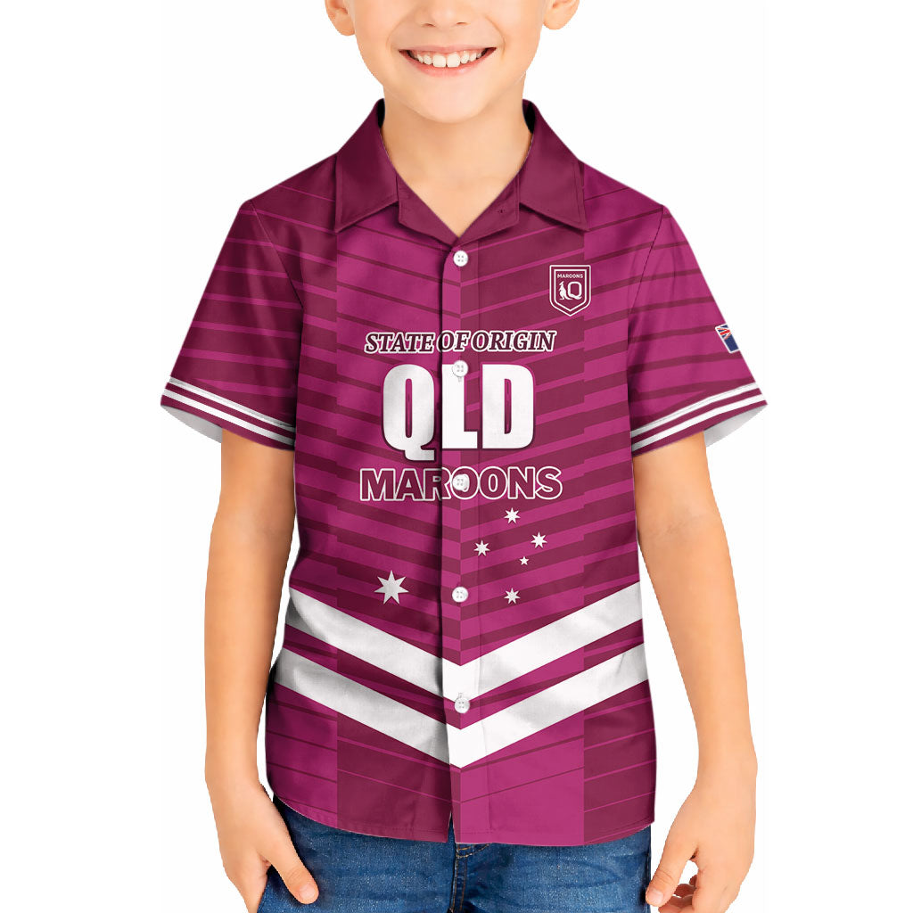 QLD Maroons Rugby Custom Kid Hawaiian Shirt 2026 State of Origin