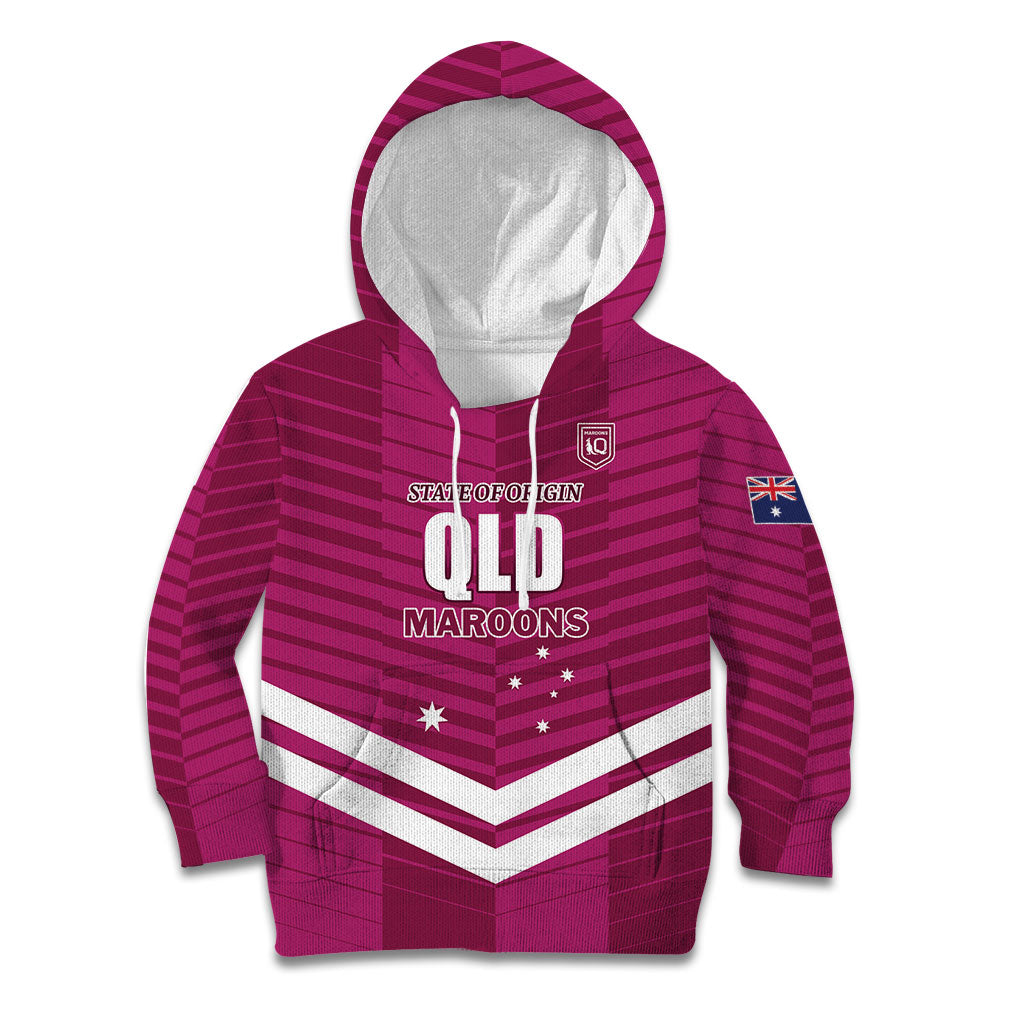 QLD Maroons Rugby Custom Kid Hoodie 2026 State of Origin