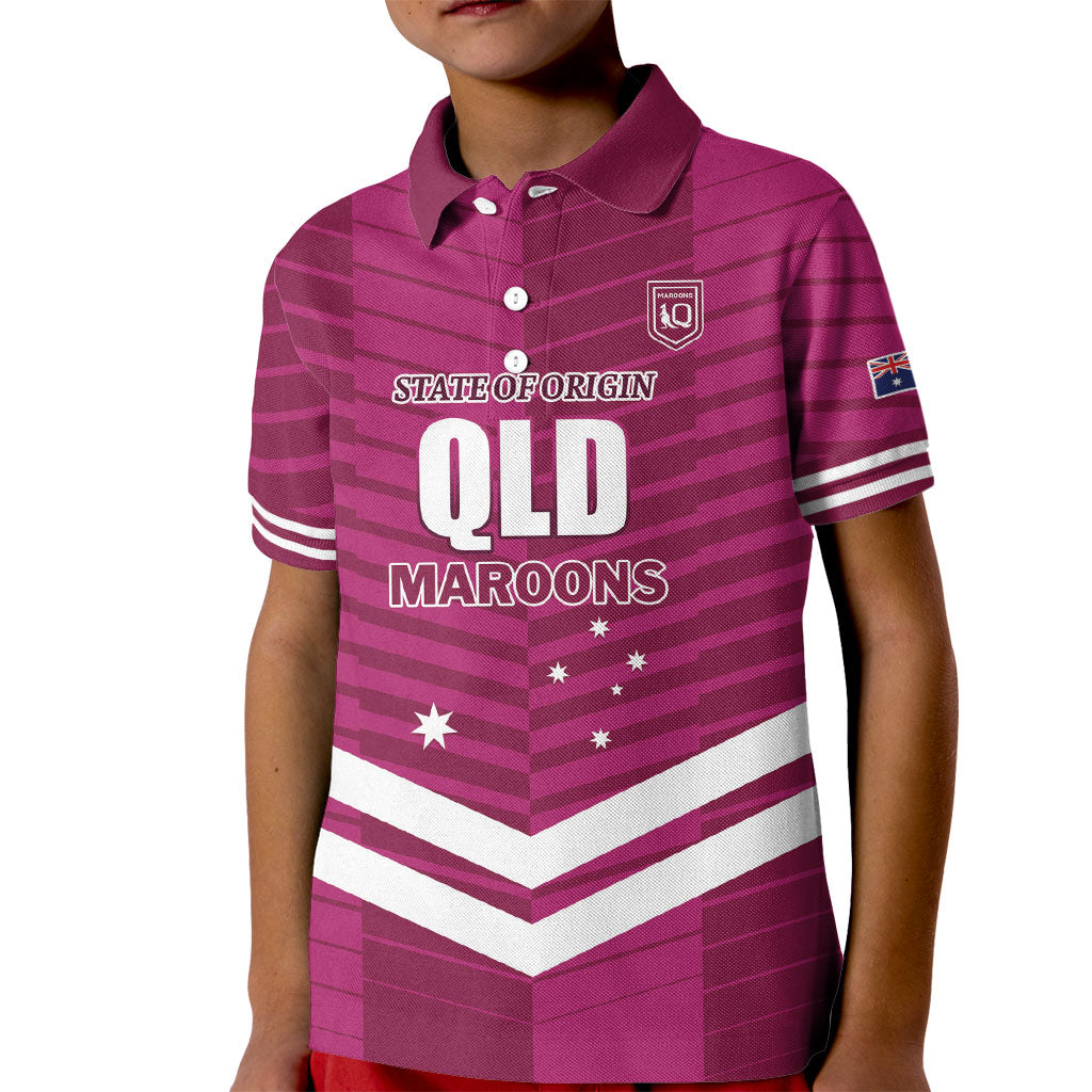 QLD Maroons Rugby Custom Kid Polo Shirt 2026 State of Origin