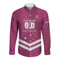 QLD Maroons Rugby Custom Long Sleeve Button Shirt 2026 State of Origin