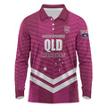 QLD Maroons Rugby Custom Long Sleeve Polo Shirt 2026 State of Origin