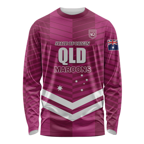 QLD Maroons Rugby Custom Long Sleeve Shirt 2026 State of Origin