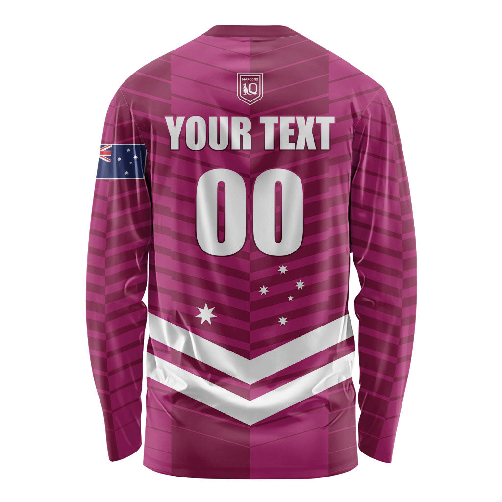 QLD Maroons Rugby Custom Long Sleeve Shirt 2026 State of Origin