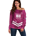 QLD Maroons Rugby Custom Off Shoulder Sweater 2026 State of Origin