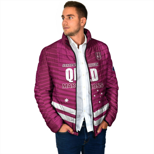 QLD Maroons Rugby Custom Padded Jacket 2026 State of Origin