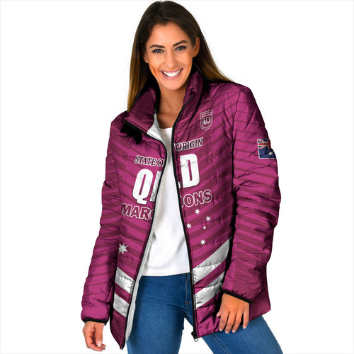 QLD Maroons Rugby Custom Padded Jacket 2026 State of Origin