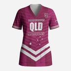 QLD Maroons Rugby Custom Scrub Top 2026 State of Origin