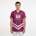 QLD Maroons Rugby Custom Scrub Top 2026 State of Origin