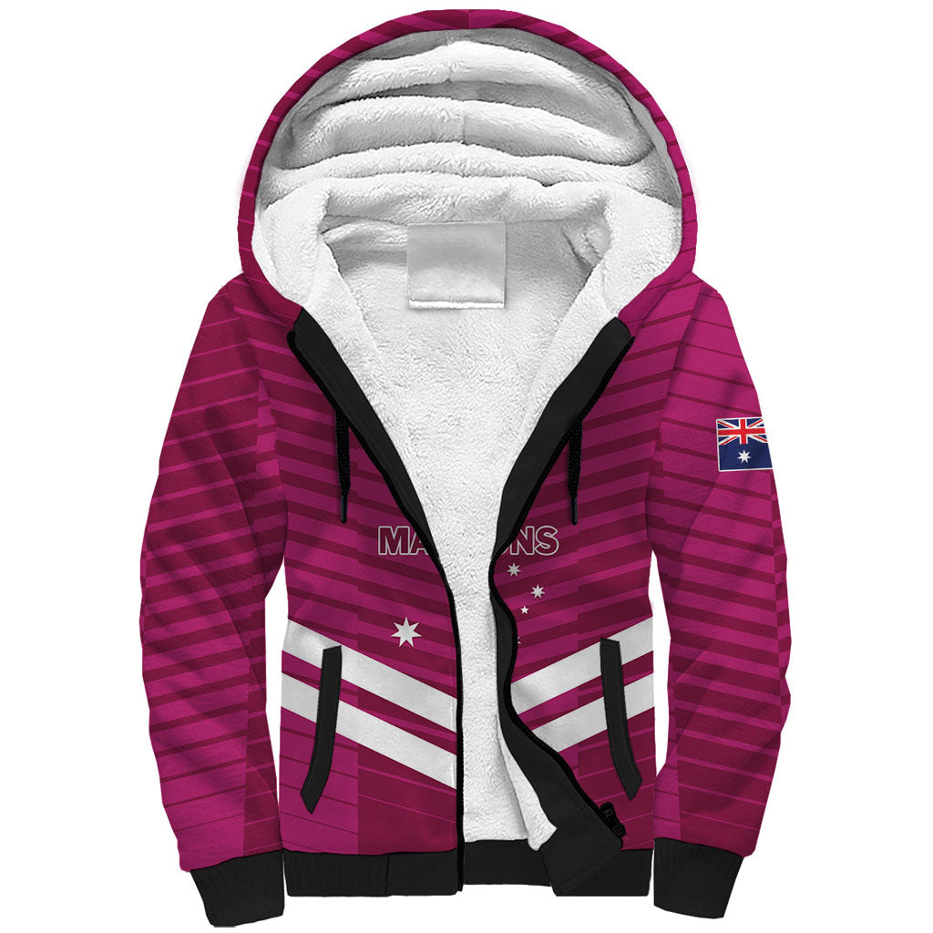 QLD Maroons Rugby Custom Sherpa Hoodie 2026 State of Origin
