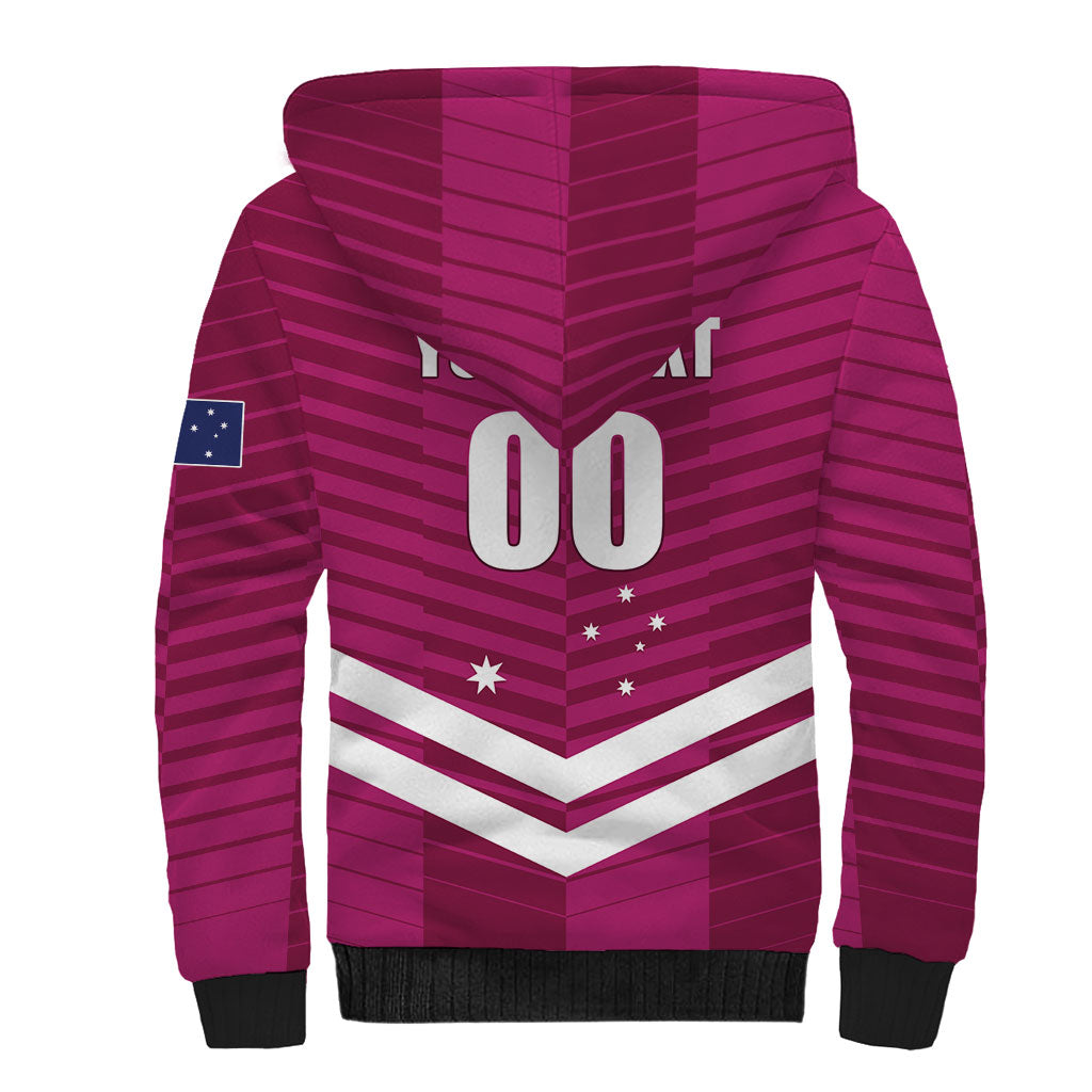 QLD Maroons Rugby Custom Sherpa Hoodie 2026 State of Origin