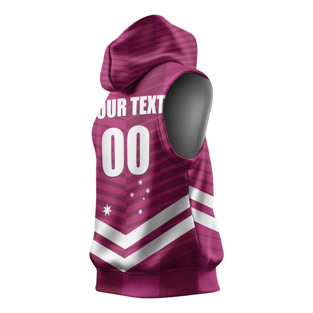 QLD Maroons Rugby Custom Sleeveless Hoodie 2026 State of Origin