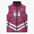 QLD Maroons Rugby Custom Sleeveless Puffer Jacket 2026 State of Origin