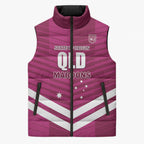 QLD Maroons Rugby Custom Sleeveless Puffer Jacket 2026 State of Origin