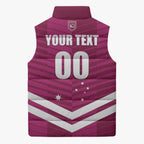 QLD Maroons Rugby Custom Sleeveless Puffer Jacket 2026 State of Origin