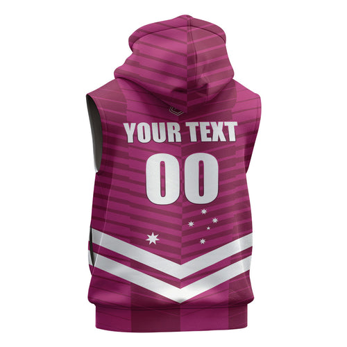 QLD Maroons Rugby Custom Sleeveless Zip Hoodie 2026 State of Origin