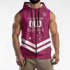 QLD Maroons Rugby Custom Sleeveless Zip Hoodie 2026 State of Origin