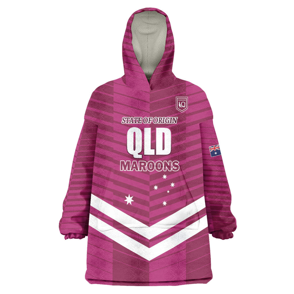 QLD Maroons Rugby Custom Wearable Blanket Hoodie 2026 State of Origin