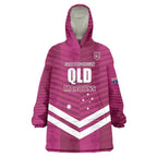 QLD Maroons Rugby Custom Wearable Blanket Hoodie 2026 State of Origin