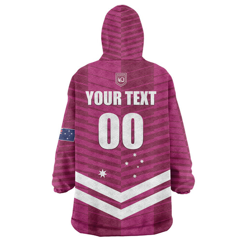 QLD Maroons Rugby Custom Wearable Blanket Hoodie 2026 State of Origin