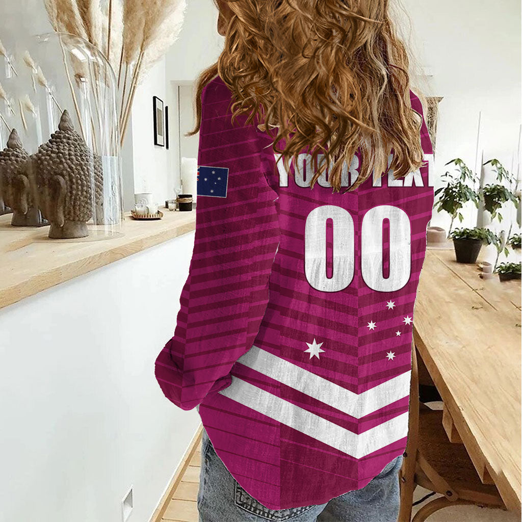 QLD Maroons Rugby Custom Women Casual Shirt 2026 State of Origin