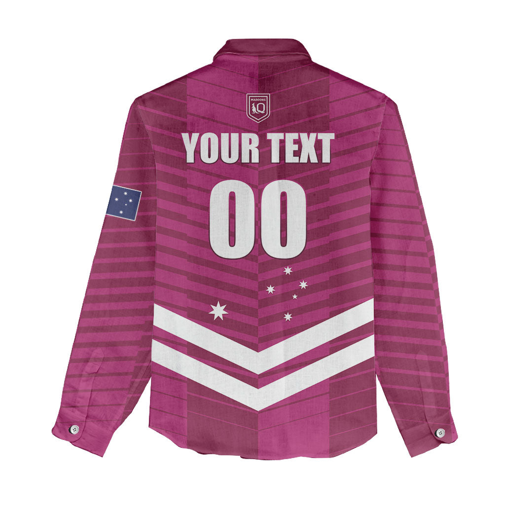 QLD Maroons Rugby Custom Women Casual Shirt 2026 State of Origin